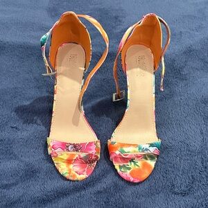 Mossimo Target Multicolor Floral Heels